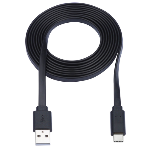 Tripp Lite U038-003-FL USB-A to USB-C Flat Cable - M/M, USB 2.0, Black, 3 ft. (0.91 m)