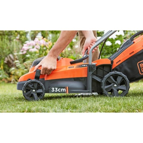 Black & Decker BCMW3318L2 Push lawn mower Battery Black  Orange