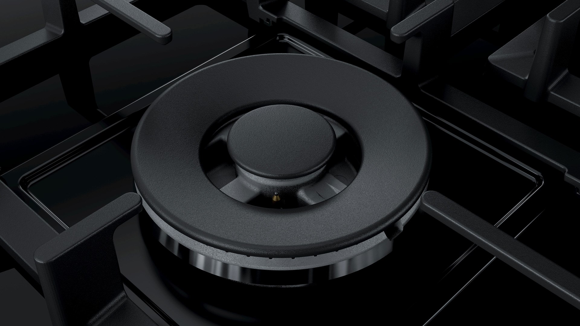 Bosch Serie 6 PPS9A6B90 hob Black Built-in 90 cm Gas 5 zone(s)