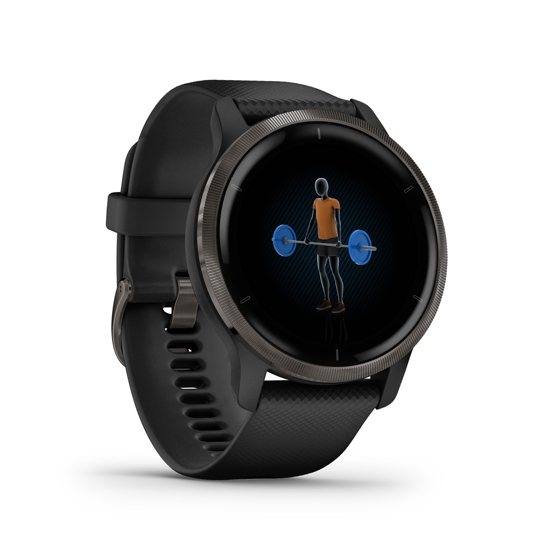 Garmin Venu 2 3.3 cm (1.3") AMOLED 45.4 mm Digital 416 x 416 pixels Touchscreen Wi-Fi GPS (satellite)