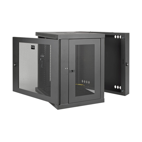 Tripp Lite SRW10US SmartRack 10U Low-Profile Switch-Depth Wall-Mount Small Rack Enclosure, Hinged Back