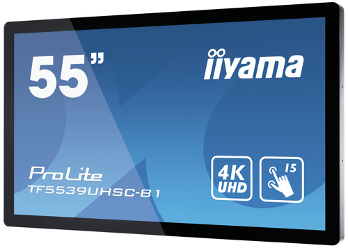 iiyama ProLite TF5539UHSC-B1AG-REF computer monitor 139.7 cm (55") 3840 x 2160 pixels 4K Ultra HD LED Touchscreen Multi-user Black