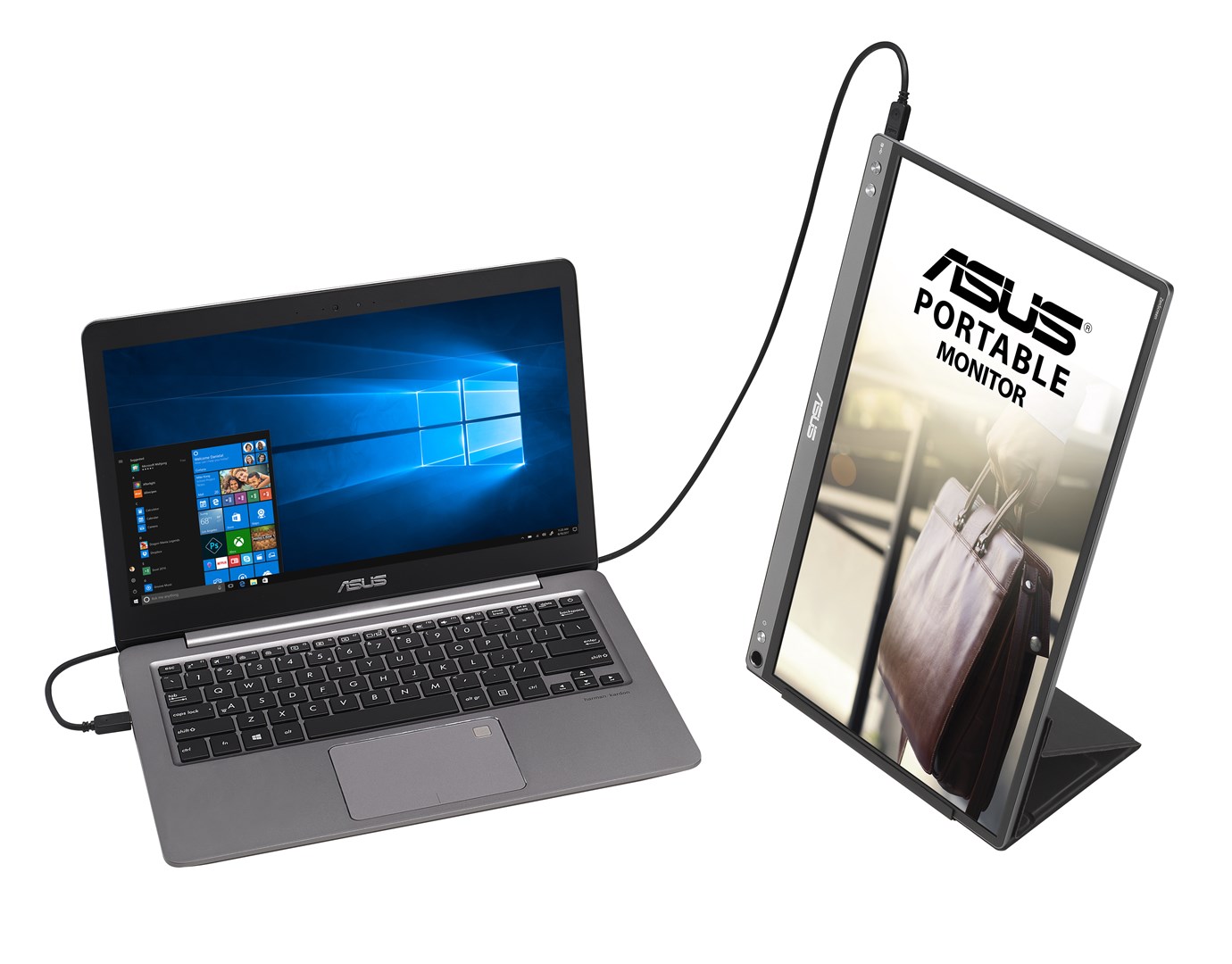 ASUS ZenScreen MB16ACE LED display 39.6 cm (15.6") 1920 x 1080 pixels Full HD Grey