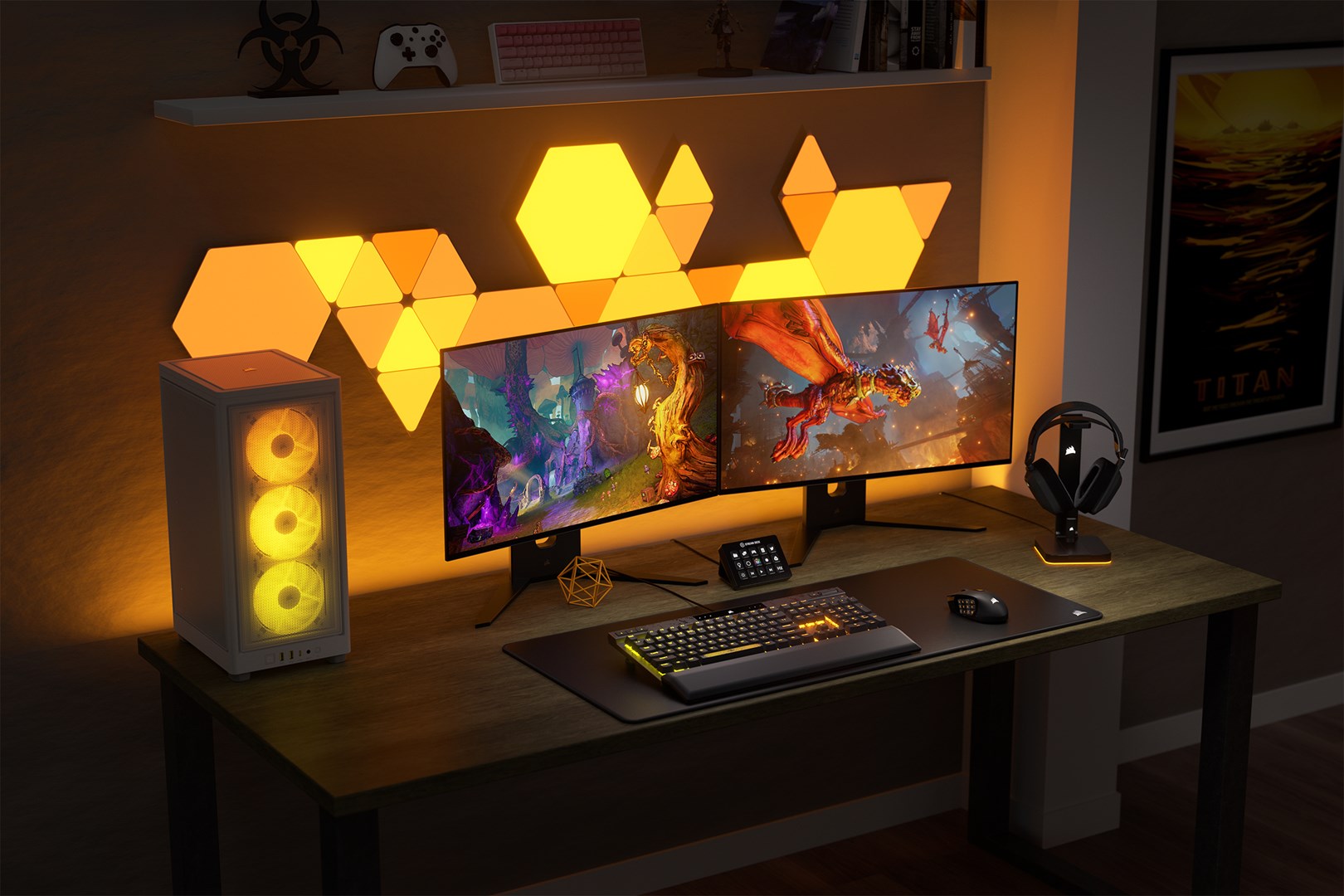 Corsair SCIMITAR ELITE WIRELESS mouse Gaming Right-hand RF Wireless + Bluetooth + USB Type-C Optical 26000 DPI