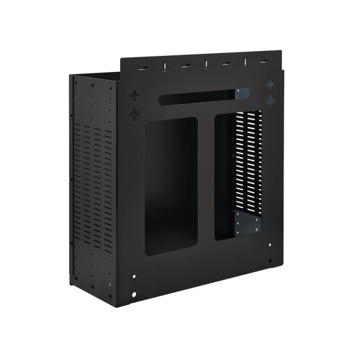 Tripp Lite SRWO4UBRKT SmartRack 4U Low-Profile Vertical-Mount Vented Wall-Mount Mini Rack Enclosure, Black