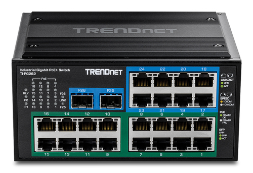 Trendnet TI-PG262 network switch Unmanaged Gigabit Ethernet (10/100/1000) Power over Ethernet (PoE) Black