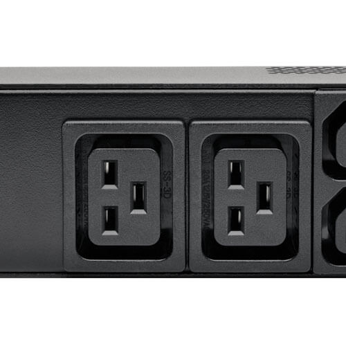 Tripp Lite PDUMV32HV 7.7kW Single-Phase Local Metered PDU, 200-240V Outlets (8 C19 and 40 C13), IEC-309 32A Blue Input, 10 ft. (3.05 m) Cord, 0U Vertical, TAA, 70 in.
