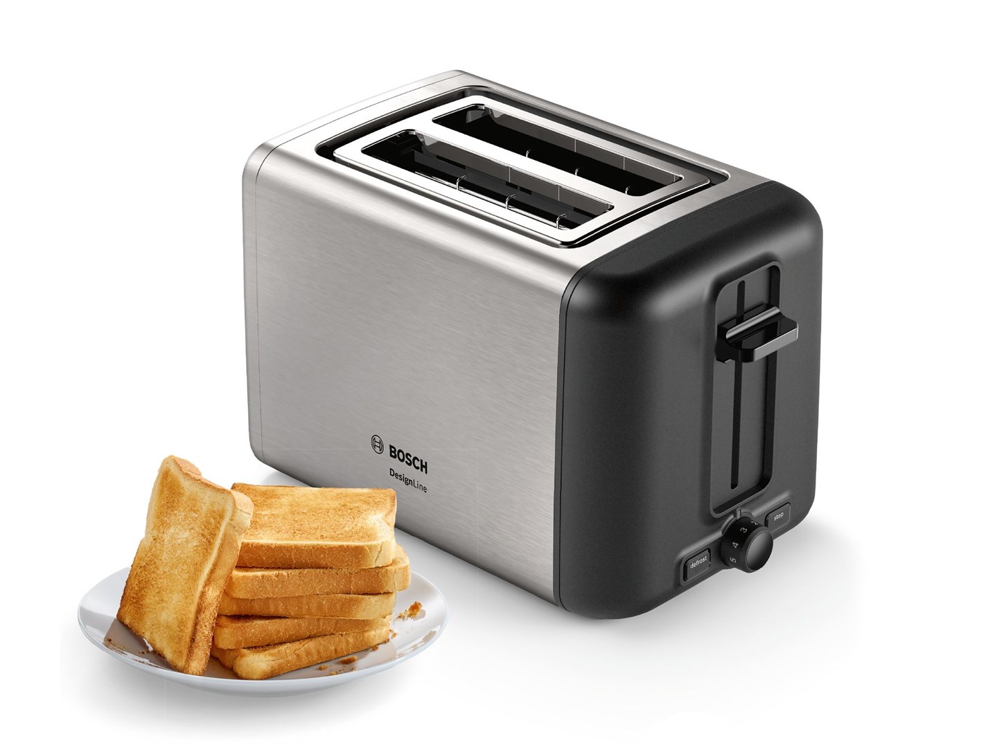 Bosch TAT3P420 toaster 2 slice(s) 970 W Stainless steel