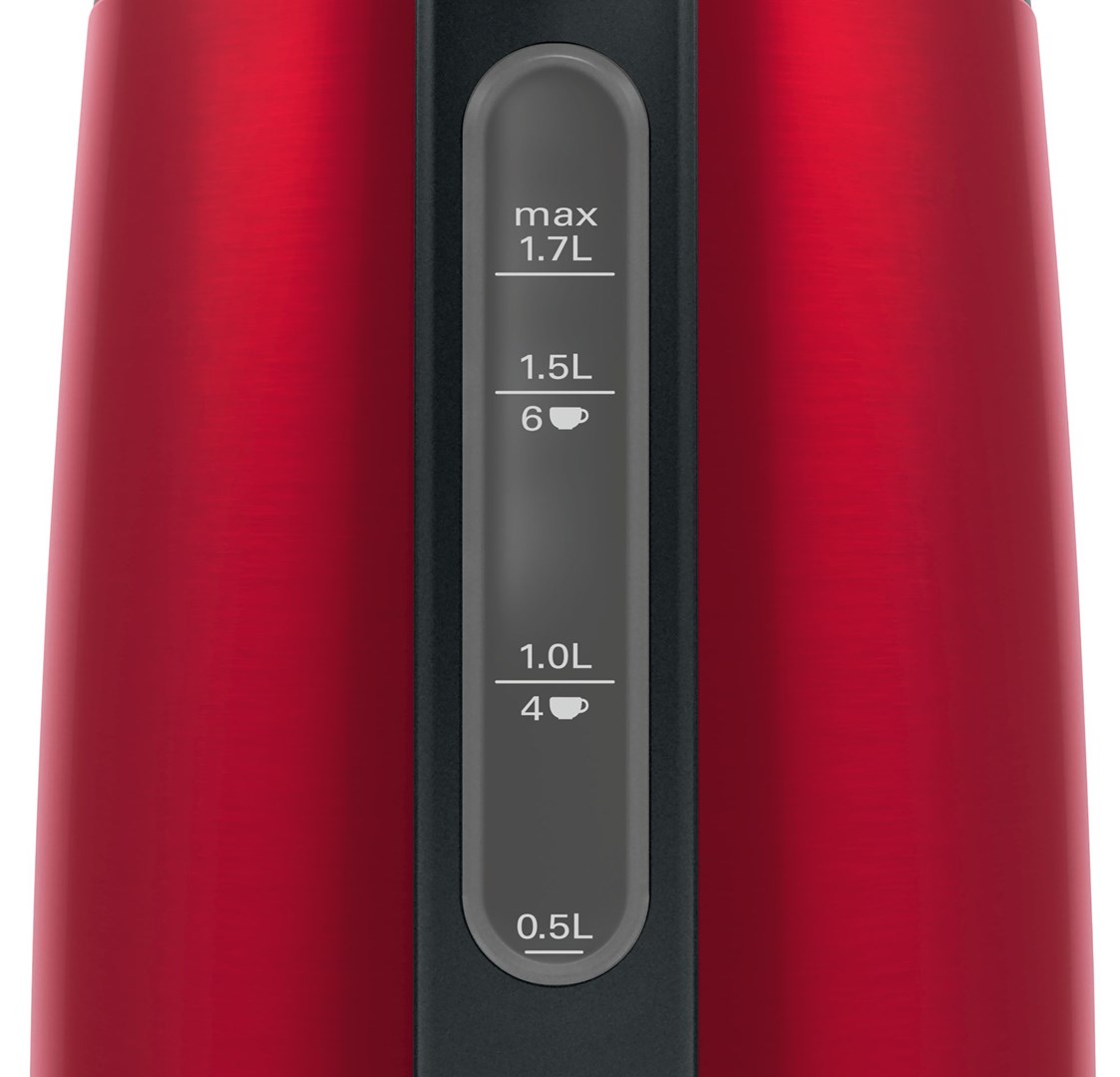 Bosch TWK3P424 electric kettle 1.7 L 2400 W Grey Red .