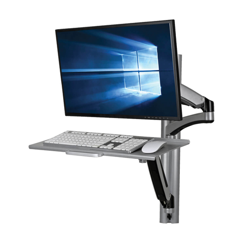 Tripp Lite WWSS1327RWTC Adjustable-Height Wall-Mount Sit-Stand Workstation, Single-Display