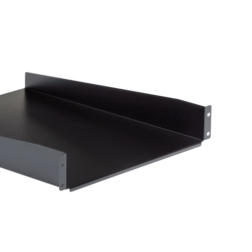 StarTech.com 2U Server Rack Shelf - Universal Rack Mount Cantilever Shelf for 19" Network Equipment Rack & Cabinet - Heavy Duty Steel – Weight Capacity 50lb/23kg - 22" Deep Tray, Black