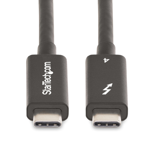 StarTech.com 6ft (2m) Active Thunderbolt 4 Cable, 40Gbps, 100W Power Delivery, 4K/8K Video, Intel-Certified Thunderbolt Cable - Compatible w/ USB4/Thunderbolt 4/ USB 3.2/ USB Type-C/DisplayPort/Thunderbolt 3