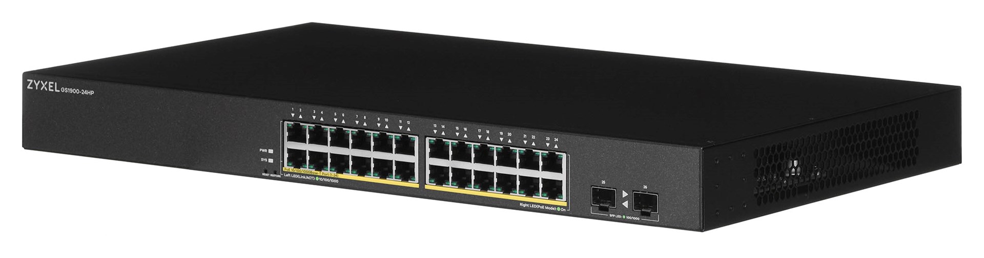 Zyxel GS1900-24HP Managed Gigabit Ethernet (10/100/1000) 1U Black