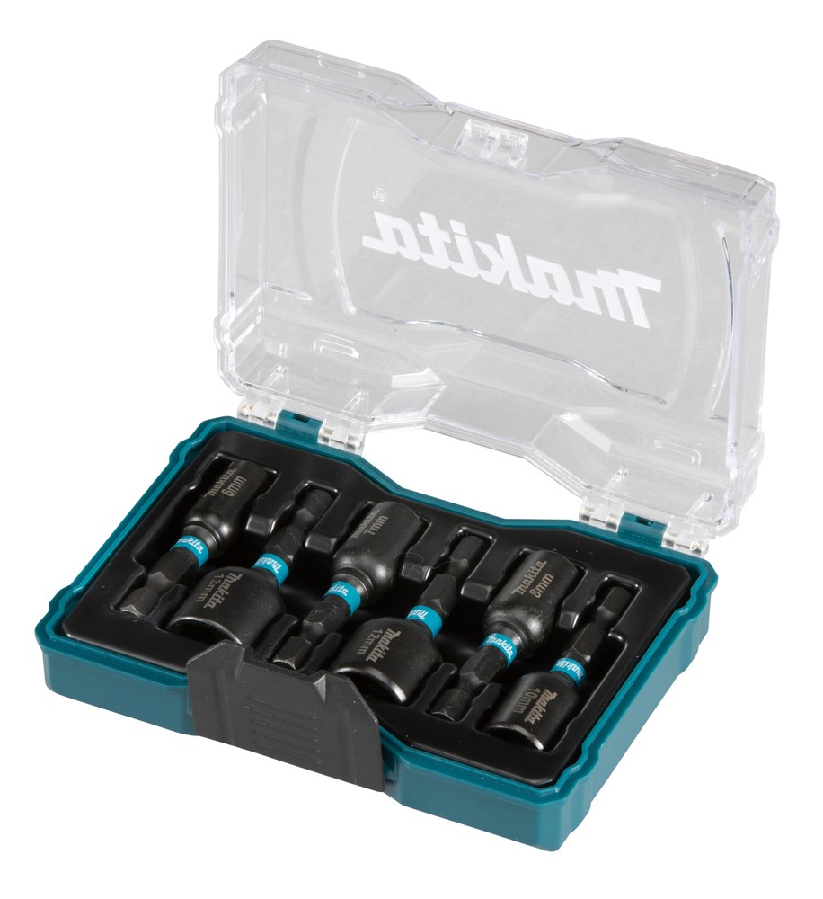 MAKITA SOCKET SET 1/4  50mm 6pcs. IMPACT BLACK