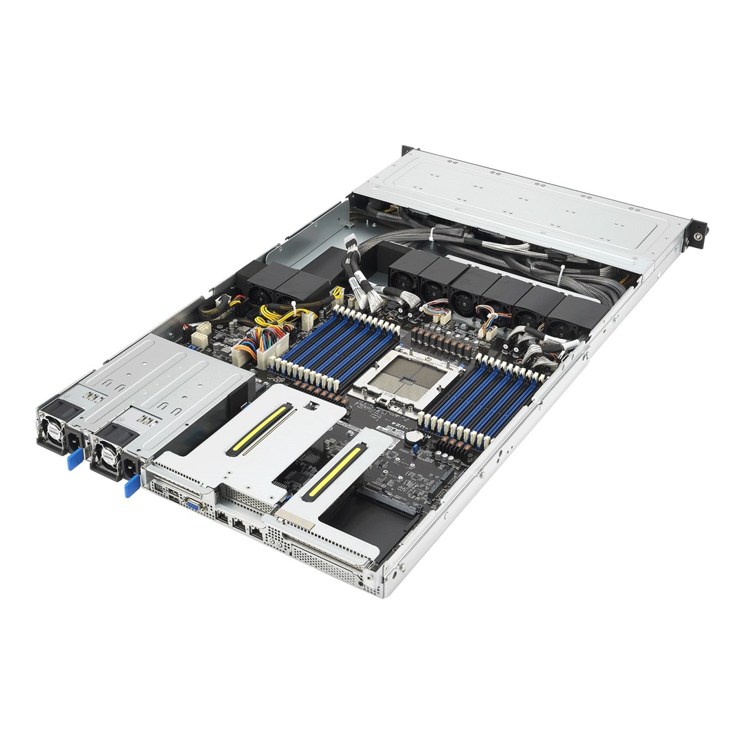 Platforma Asus Rack (1U) RS501A-E12-RS12U AMD Epyc 9005/9004 (12x NVMe/SATA HS, 2xM.2, 2x1Gbe, IPMI, 1+1 1600W)
