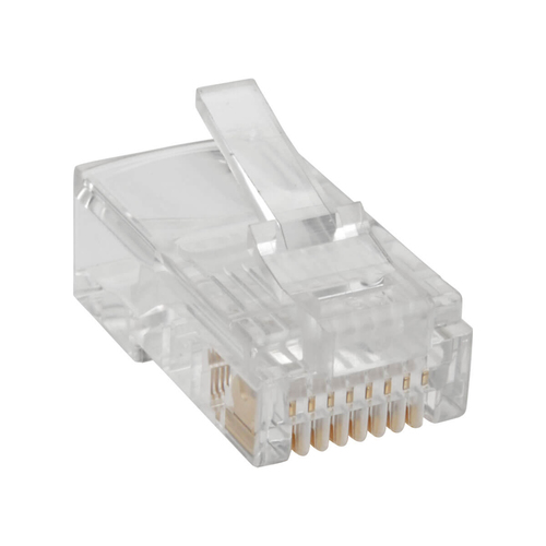 Tripp Lite N030-100-STR RJ45 Modular Connector for Round Stranded UTP Conductor 4-Pair Cat5e, 100 Pack