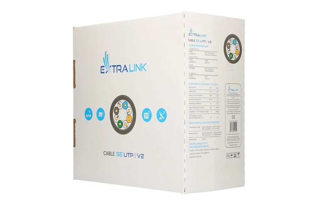 Extralink Twisted pair CAT5E UTP (U/UTP) V2 Indoor 305M