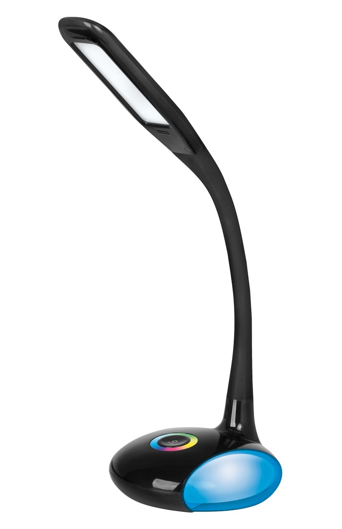 Activejet LED desk lamp VENUS BLACK with RGB base