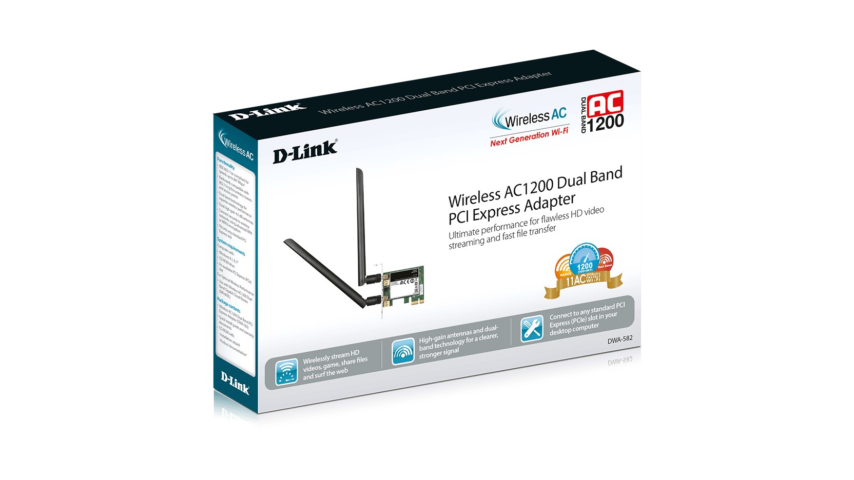 D-Link Wireless AC1200 DualBand PCIe Adapter