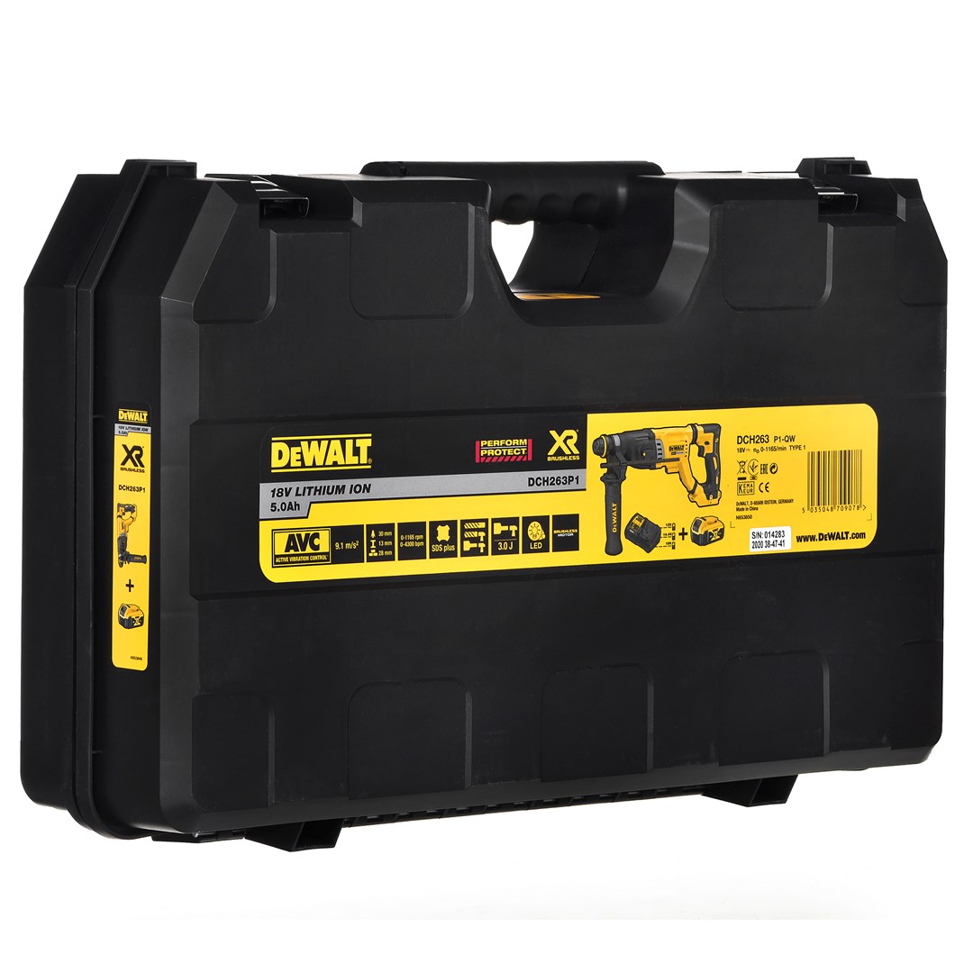 18V XR Brushless Rotary Hammer 1x5.0Ah AKU; 3j; 28mm
