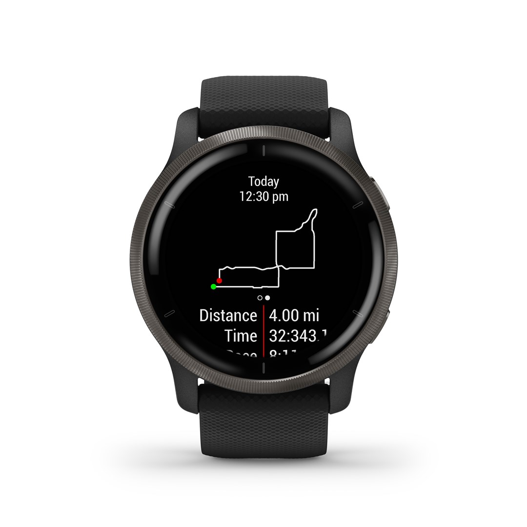 Garmin Venu 2 3.3 cm (1.3") AMOLED 45.4 mm Digital 416 x 416 pixels Touchscreen Wi-Fi GPS (satellite)