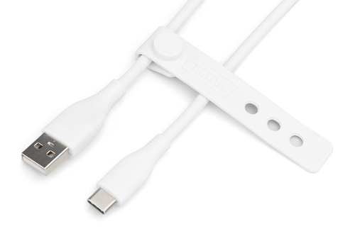Digitus USB-C silicone connection cable, 2m, white