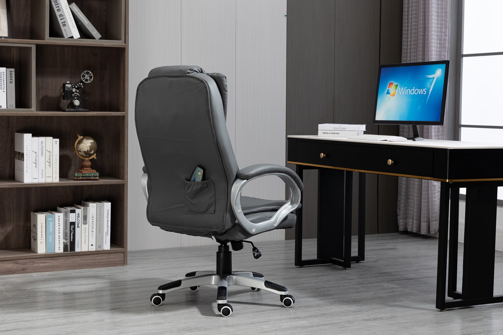 Activejet heated office chair with massage YK7304 grey