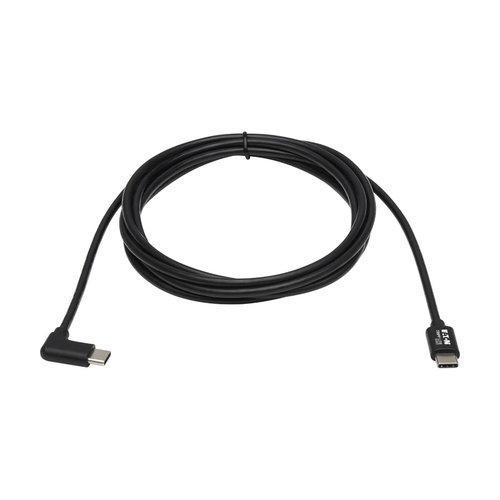 Tripp Lite U040-02M-C-RA USB-C Cable (M/M) - USB 2.0, Right-Angle Plug, Black, 2 m (6.6 ft.)