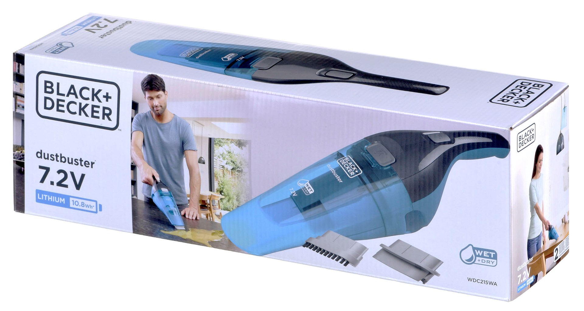 Black & Decker WDC215WA handheld vacuum Blue  Titanium Bagless