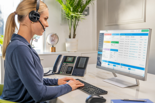 Poly Edge E400 IP Phone and PoE-enabled