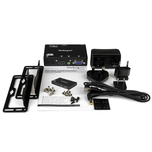 StarTech.com 2x1 HDMI + VGA to HDMI Converter Switch w/ Automatic and Priority Switching – 1080p