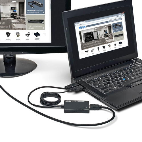 Tripp Lite P116-003-HD-U VGA to HDMI Active Adapter Cable with Audio and USB Power (M/F), 1080p, 6 in. (15.2 cm)