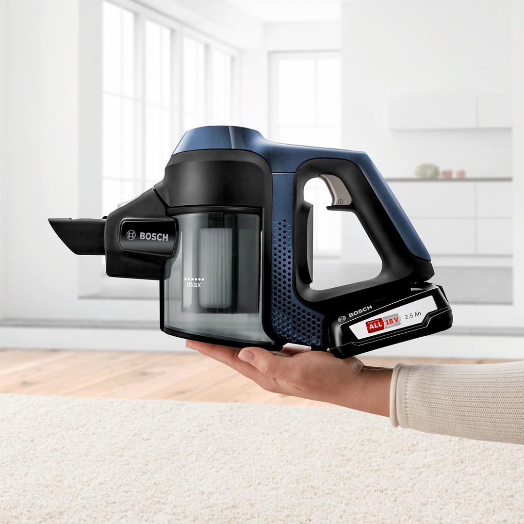 Bosch Serie 6 BBS611PCK stick vacuum/electric broom 2-in-1 stick vacuum Battery Dry Hygiene Filter Bagless Blue 2.5 Ah