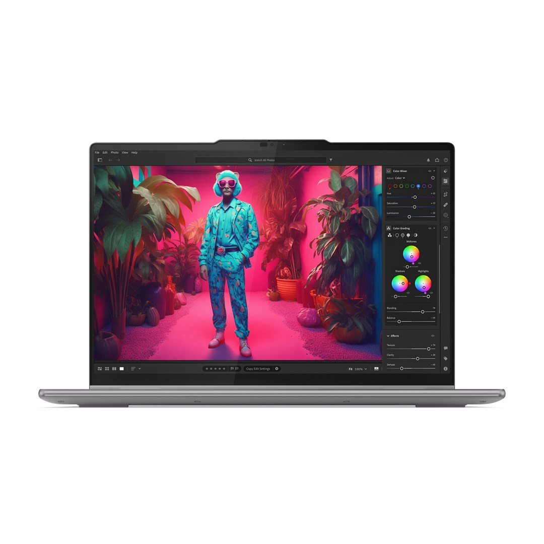 Lenovo 7 2-in-1 AMD Ryzen™ 5 8640HS Hybrid (2-in-1) 35.6 cm (14") Touchscreen WUXGA 16 GB LPDDR5x-SDRAM 1 TB SSD Wi-Fi 6E (802.11ax) Windows Home 11 Grey + Backpack