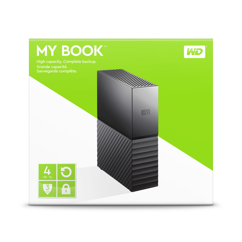 Western Digital My Book external hard drive 4 TB 3.5" Micro-USB B 3.2 Gen 1 (3.1 Gen 1) Black