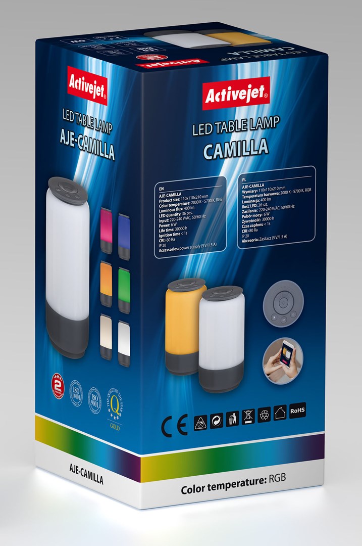 Activejet LED decorative lamp AJE-CAMILLA RGB