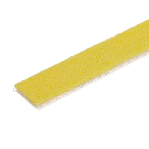StarTech.com 50ft Hook and Loop Roll - Cut-to-Size Reusable Cable Ties - Bulk Industrial Wire Fastener Tape /Adjustable Fabric Wraps Yellow / Resuable Self Gripping Cable Management Straps