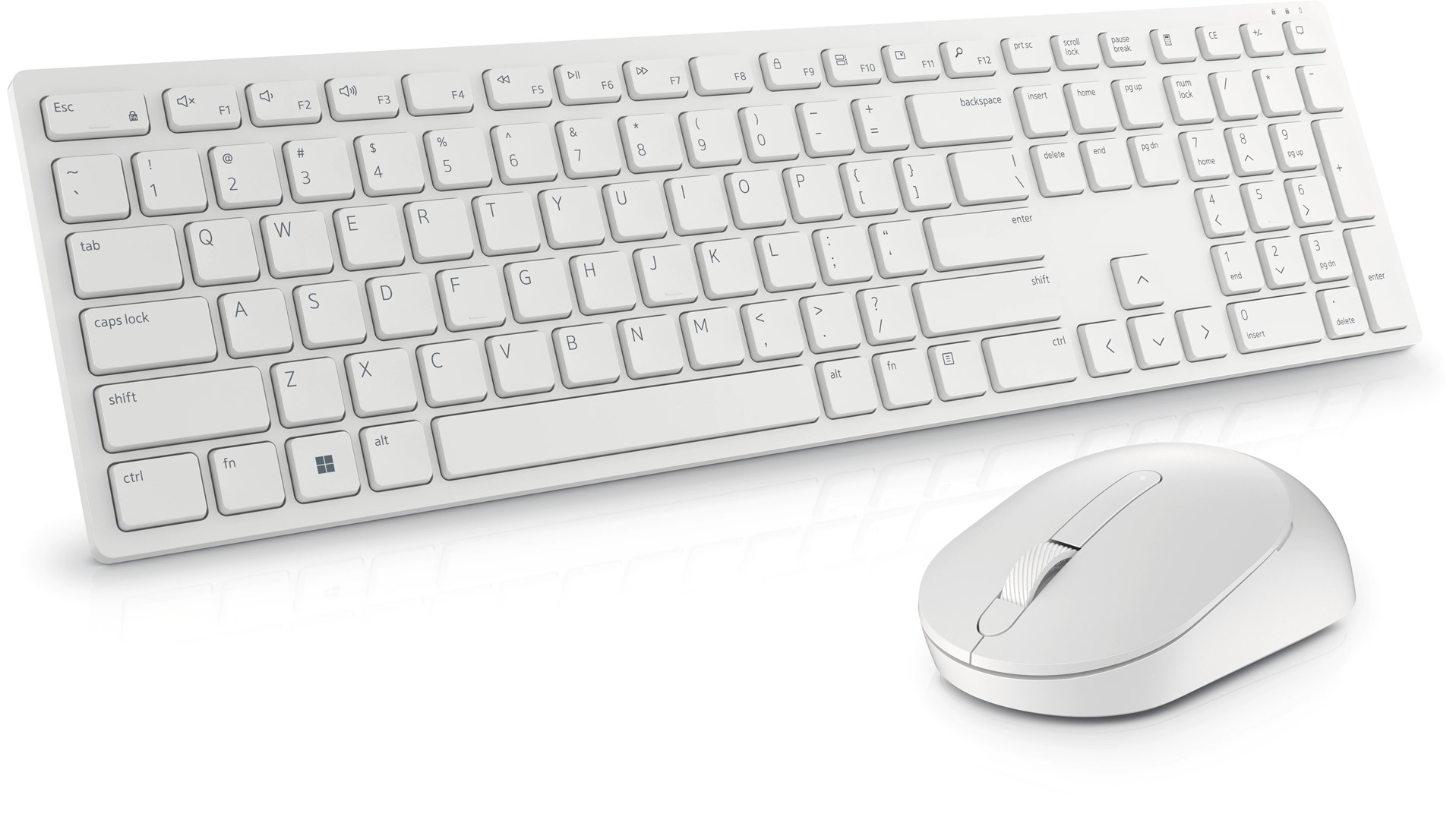 DELL Pro Keyboard and Mouse - KM5221W - US International (QWERTY) - White