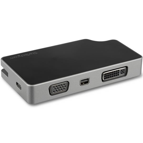 StarTech.com USB C Multiport Video Adapter - 4K 60Hz UHD Portable 5-in-1 USB Type C to HDMI 2.0, Mini DisplayPort, VGA or DVI (1080p) - 95W PD Passthrough - Cable Management - Aluminum