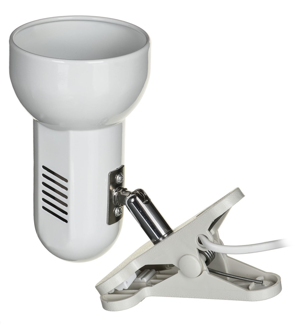 Activejet Clip-on desk lamp  white  metal  E27 thread