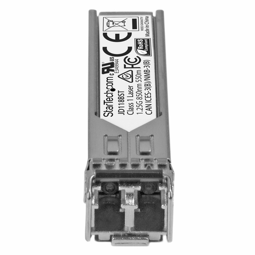 StarTech.com HP JD118B Compatible SFP Transceiver Module - 1000BASE-SX~HPE JD118B Compatible SFP Module - 1000BASE-SX - 1GbE Multi Mode Fiber Optic Transceiver - 1GE Gigabit Ethernet SFP - LC 550m - 850nm - DDM HPE 5900, 12500, 5500