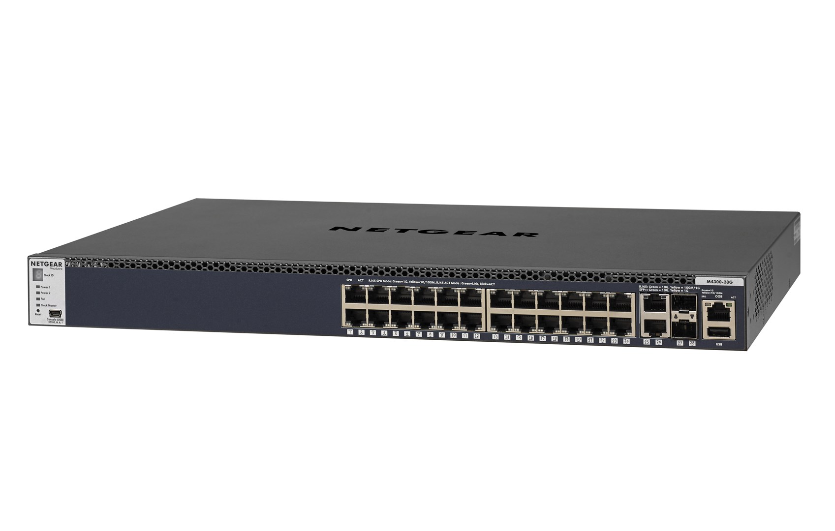 NETGEAR M4300-28G Managed L3 Gigabit Ethernet (10/100/1000) 1U Black