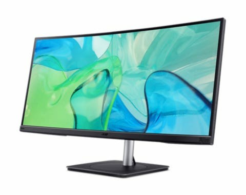 Acer CB343CUR computer monitor 86.4 cm (34") 3440 x 1440 pixels UltraWide Quad HD LED Black, Silver