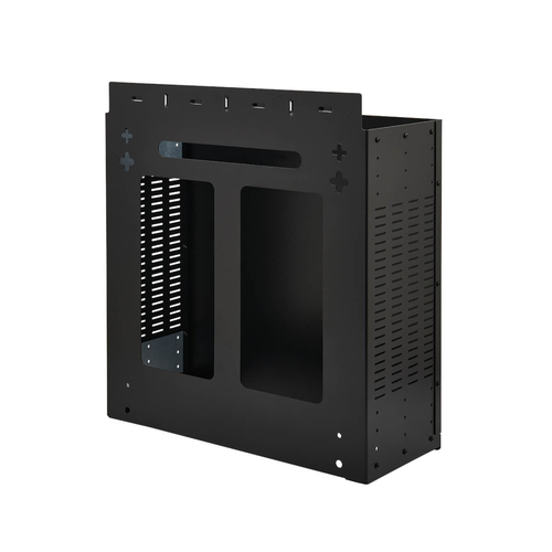 Tripp Lite SRWO4UBRKT SmartRack 4U Low-Profile Vertical-Mount Vented Wall-Mount Mini Rack Enclosure, Black