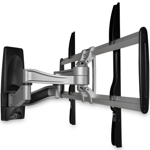 StarTech.com Full Motion TV Wall Mount - Heavy Duty Articulating TV Wall Mount Bracket for 32" to 75" (165lb/75kg) VESA Display - Universal Adjustable Tilt/Swivel Flat Screen Arm - Silver