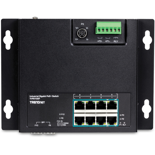 Trendnet TI-PG102F network switch Gigabit Ethernet (10/100/1000) Power over Ethernet (PoE) Black