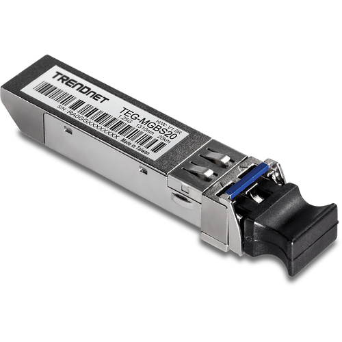 Trendnet TEG-MGBS20 network media converter 1250 Mbit/s 1310 nm Single-mode Black, Stainless steel
