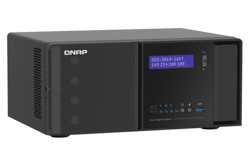 QNAP QGD-3014-16PT-8G network switch Managed Gigabit Ethernet (10/100/1000) Power over Ethernet (PoE) Black