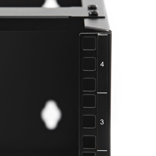 StarTech.com 4U Wall Mount Network Rack - 14 Inch Deep (Low Profile) - 19" Patch Panel Bracket for Shallow Server and IT Equipment, Network Switches - 44lbs/20kg Weight Capacity, Black