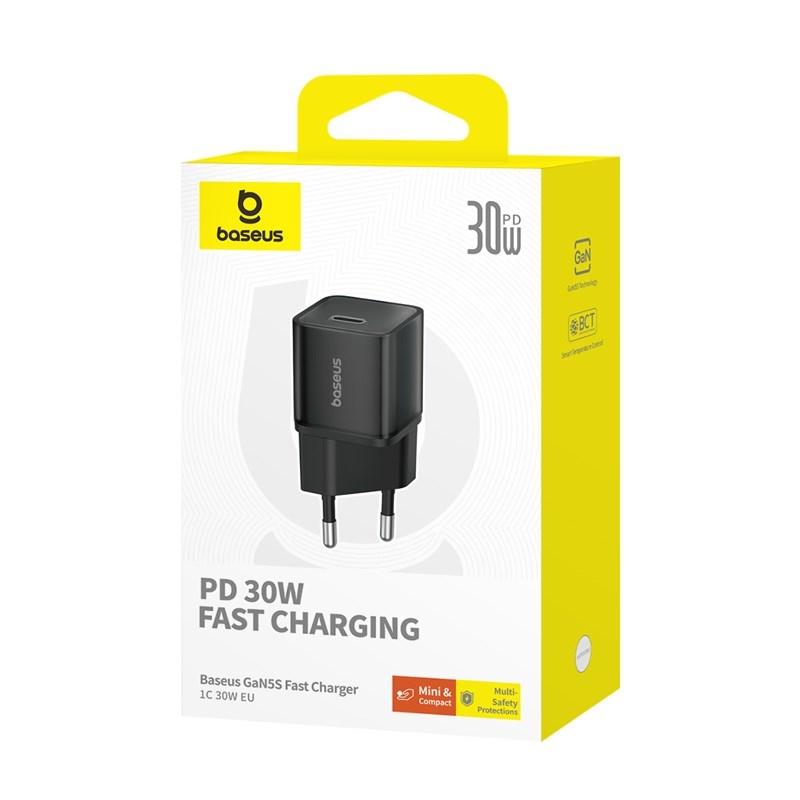 Baseus GAN5S P10162504113-00 Mains Charger 30W Black